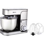 خلاط عجين بلاك آند وايت 1300 واط سعة 5.5 لتر 6 سرعات لون فضي – SC-217