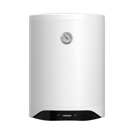 سخان مياه تورنيدو كهرباء 50 لتر إينامل لمبة ليد – أبيض – موديل TEEE-50MW