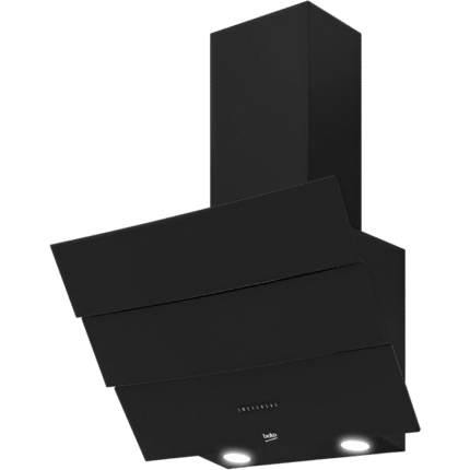 شفاط بيكو 60 سم مدخنة — زجاج أسود — HCA62640BE