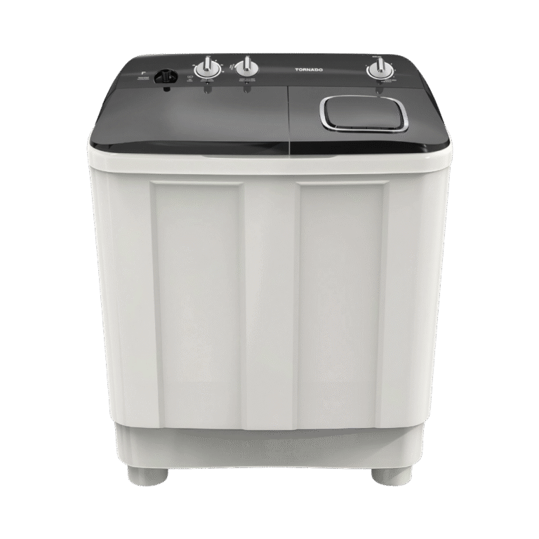 غسالة ملابس تورنيدو نصف أوتوماتيك 10 كجم – أبيض × أسود – TMH-HS10C(WK)