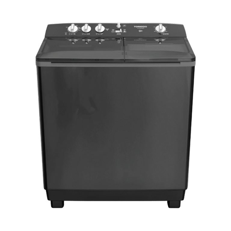 غسالة ملابس تورنيدو نصف أوتوماتيك 7 كجم لون أسود – موديل TVH-HM07T(BK)