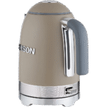 غلاية كهربائية إديسون 1.7 لتر 1850–2200 واط يد رمادي لون كابتشينو – EKS17328/KA