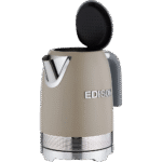 غلاية كهربائية إديسون 1.7 لتر 1850–2200 واط يد رمادي لون كابتشينو – EKS17328/KA