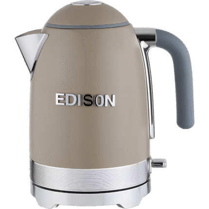 غلاية كهربائية إديسون 1.7 لتر 1850–2200 واط يد رمادي لون كابتشينو – EKS17328/KA