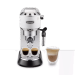 ماكينة تحضير الإسبريسو والكابتشينو ديلونجي ديديكا أبيض – تصميم نحيف من الألومنيوم – موديل EC685.W
