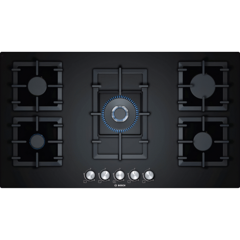 مسطح غاز بلت إن بوش 5 شعلات 90 سم لون أسود – ضمان دولي – PPQ9B6O90M