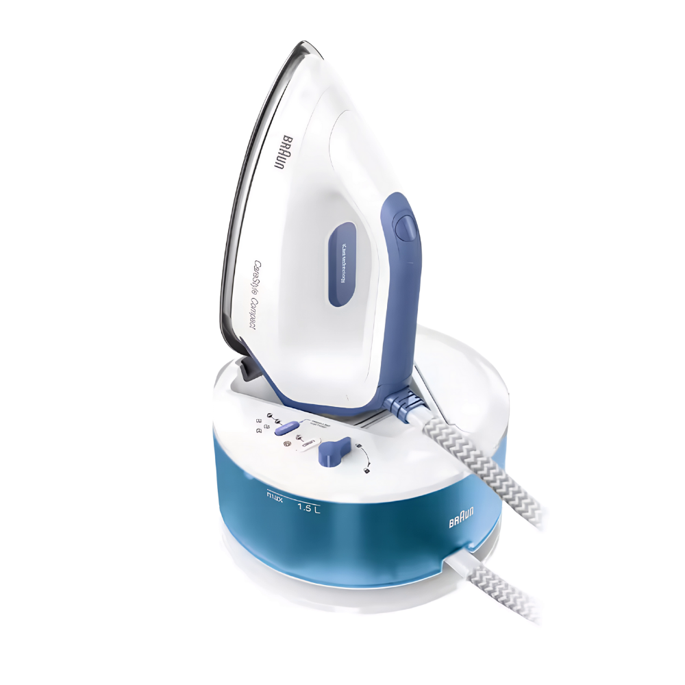 مكواة بخار بمولد بخار كيرستايل كومباكت CareStyle Compact أبيض أزرق – موديل IS 2143BL . مكواة بخار بمولد بخار كيرستايل كومباكت CareStyle Compact أبيض / أزرق – موديل IS 2143BL