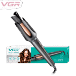 مكواة تجعيد الشعر الأوتوماتيكية الاحترافية VGR V-581 بحرارة 210° مئوية – أسود