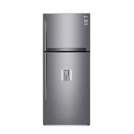 ثلاجة ال جي نوفروست 509 لتر بفريزر علوي سيلفر – GN-F722HLHL
