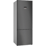 ثلاجة بوش Serie 4 قائمة بذاتها بفريزر سفلي Total No Frost مقاس 193×70 سم إينوكس أسود مقاوم لبصمات الأصابع – موديل KGN56CX30U