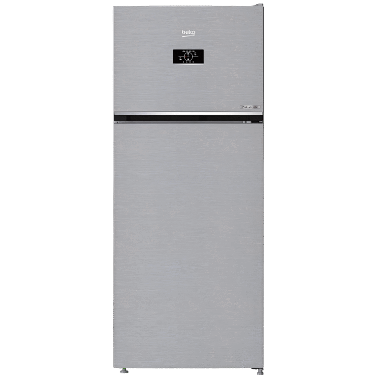ثلاجة بيكو بفريزر علوي نوفروست سعة 420 لتر لون فضي مصقول عرض 70 سم – موديل RDNE420K02DXITEG