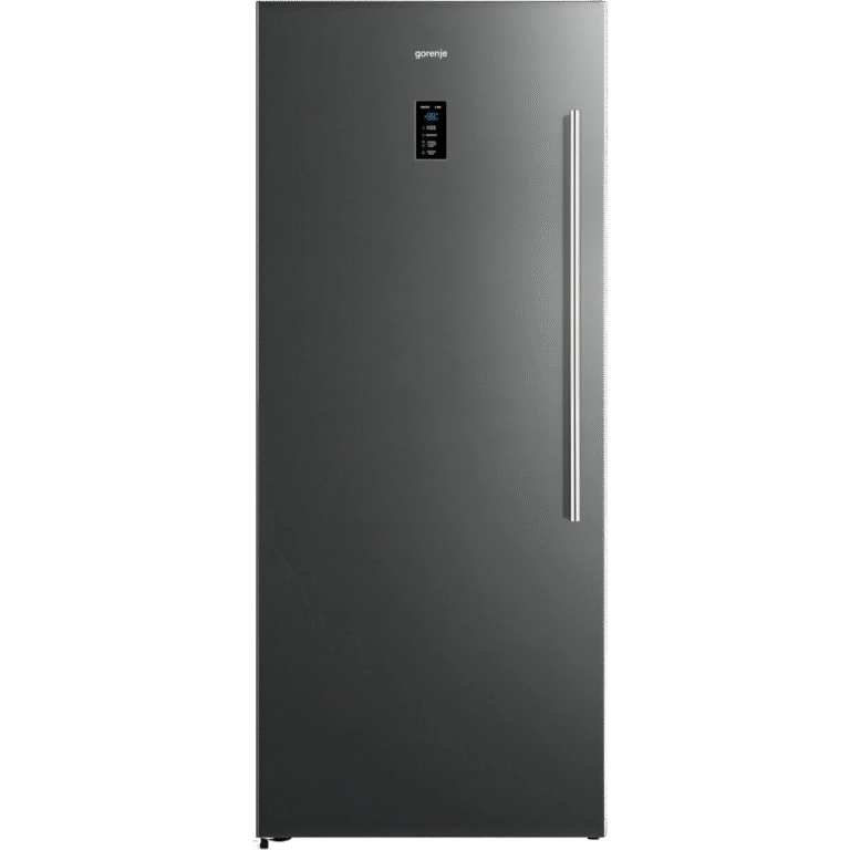 ثلاجة وفريزر رأسي جورينيا 2 في 1 سعة 381 لتر بمحرك إنفرتر لون سيلفر – موديل FN7171OX