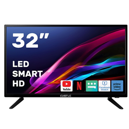 شاشة كاستل سمارت LED مقاس 32 بوصة دقة HD – لون أسود – موديل CT 2132 S