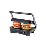 شواية صحية كهربائية 1800 وات لون فضي/أسود – موديل HGM50.000SI