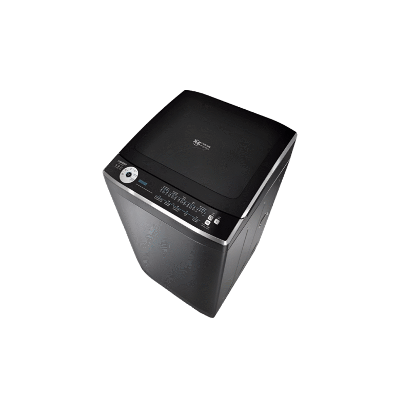 غسالة ملابس تورنيدو 9 كجم أوتوماتيك بطلمبة – سيلفر غامق – موديل TWE-TLN09RDS