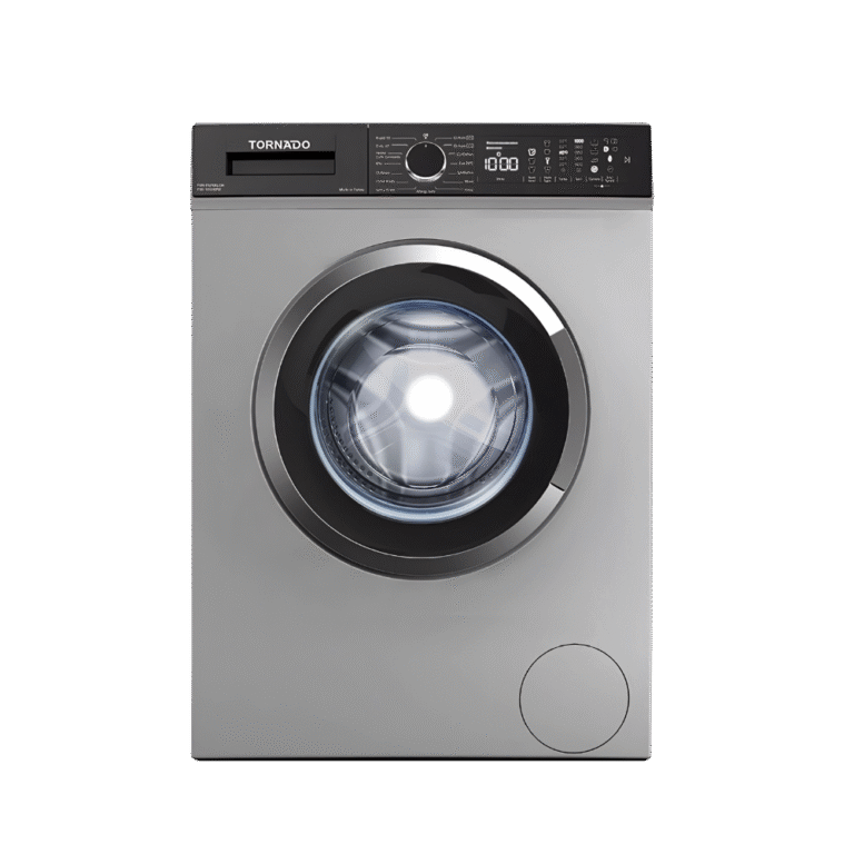 غسالة ملابس تورنيدو فول أوتوماتيك تحميل أمامي 7 كجم لون سيلفر – موديل TWV-FN710SLOA
