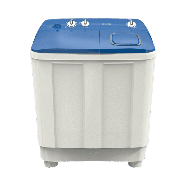 غسالة ملابس تورنيدو نصف أوتوماتيك 12 كجم أبيض × أزرق – موديل TMH-HS12C(WB)