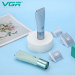 ماكينة قص شعر الأطفال VGR الجديدة الصامتة بشفرات سيراميك ومقاومة للماء – موديل V-153