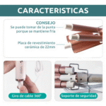 مكواة فرد وتجعيد الشعر الاحترافية ثلاثية الأسطوانات من السيراميك VGR – موديل V-599